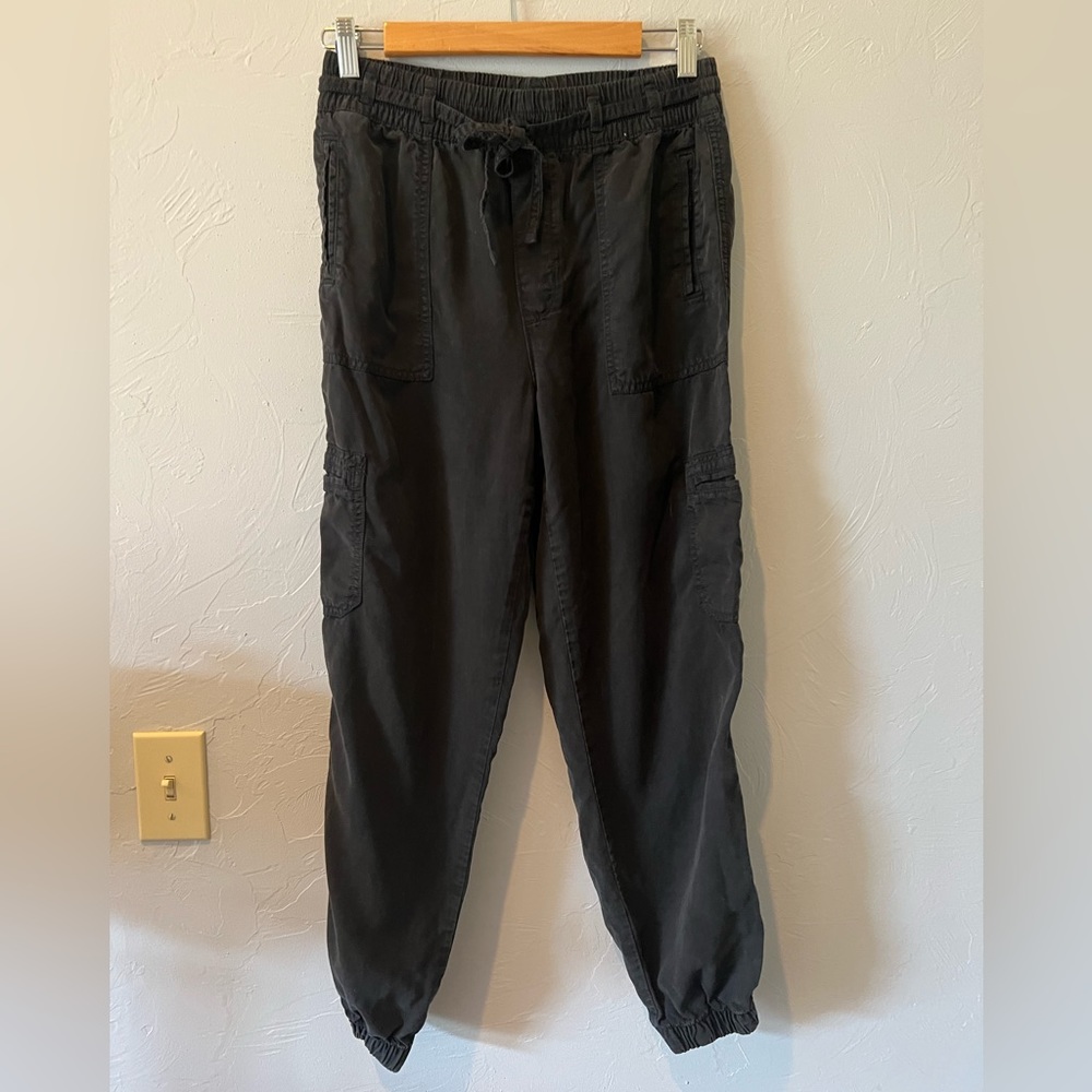 American eagle tencel lyocell soft black cargo joggers pants hiking small